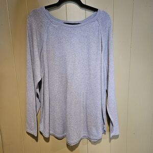 Jeanne Pierre Soft Light Blue Knit Pullover | Women’s 2X Cotton Sweater | Cozy